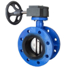 Water Double Flanged Cast Iron Concentric Butterfly Valve