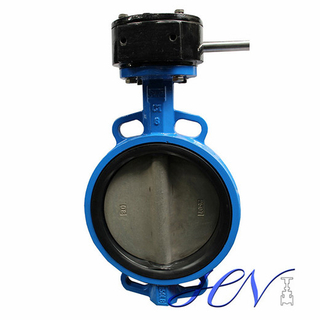 Ductile Iron Wafer Soft Seated Centric Butterfly Valve