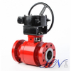 Fire Safe Forged Side Entry Trunnion Ball Valve Double Block Bleed
