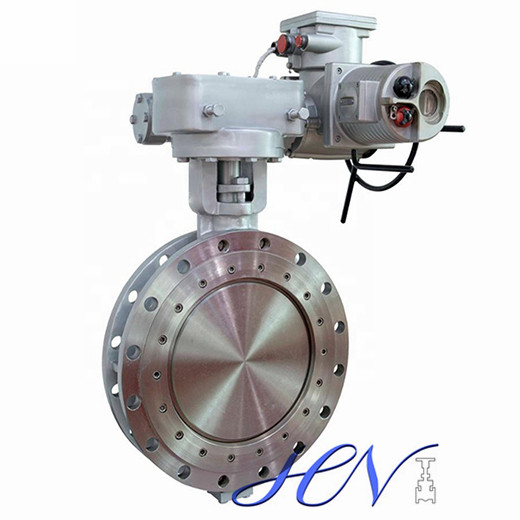 Electrically Operated Double Flanged Pressure Drop Triple Eccentric Butterfly Valve