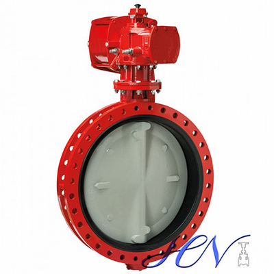 API Double Flanged Cast Iron Gear Operated Centric Butterfly Valve